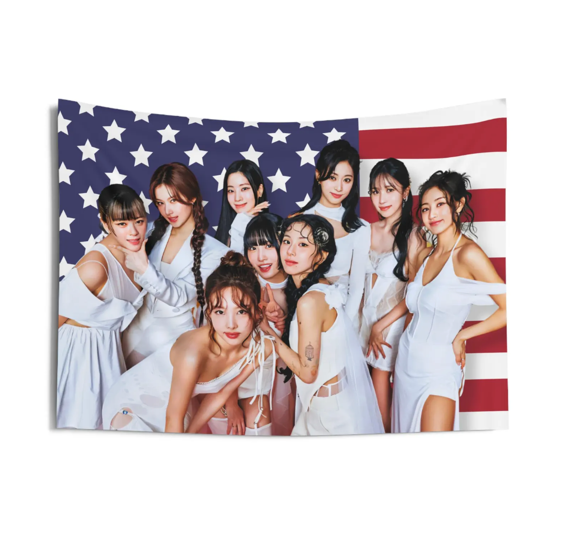 Twice American Flag Tapestry