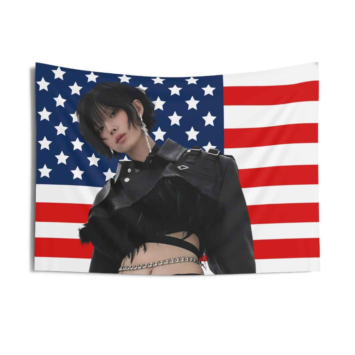 Aespa Winter American Flag Tapestry