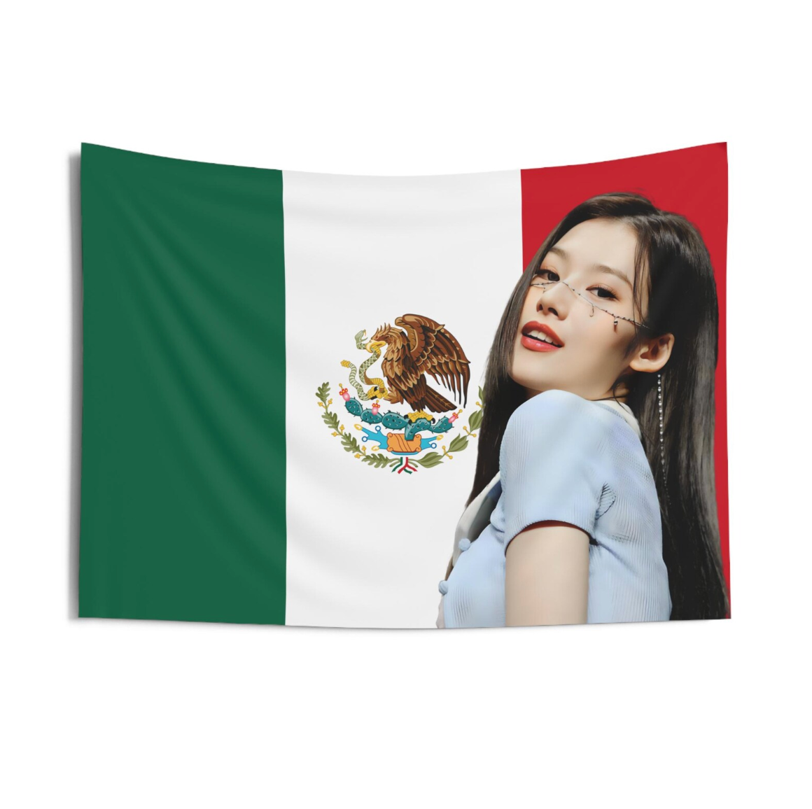 Twice Sana Mexico Flag Tapestry