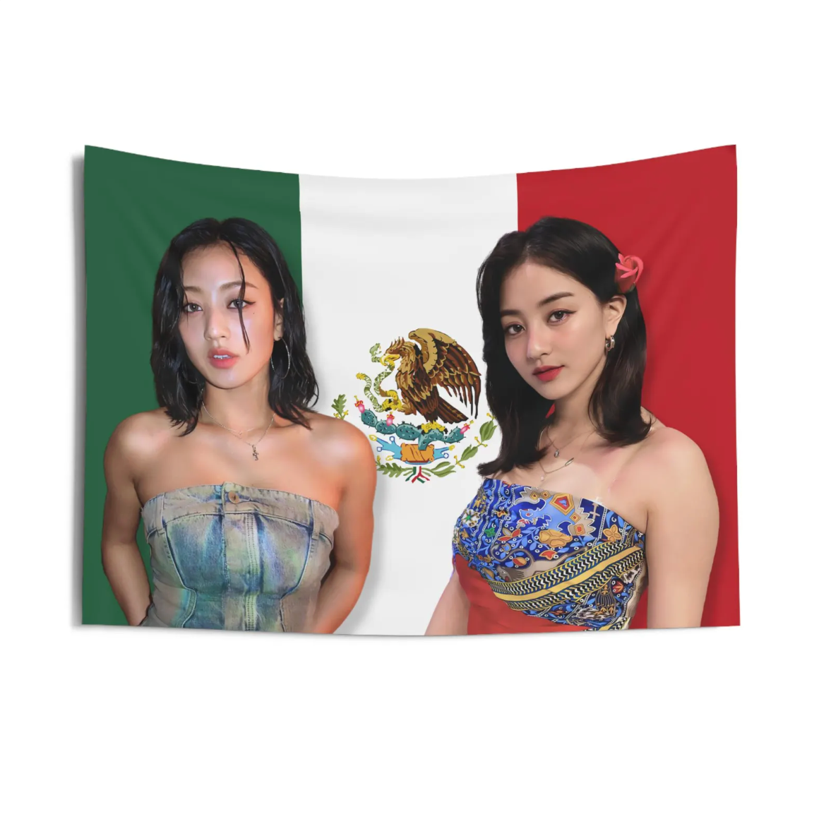 Twice Jihyo Mexico Flag Tapestry