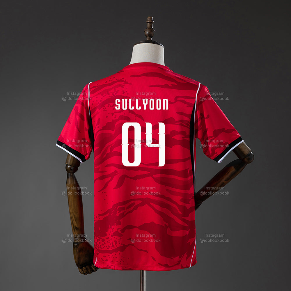 NMIXX Korea Soccer Jersey // Red
