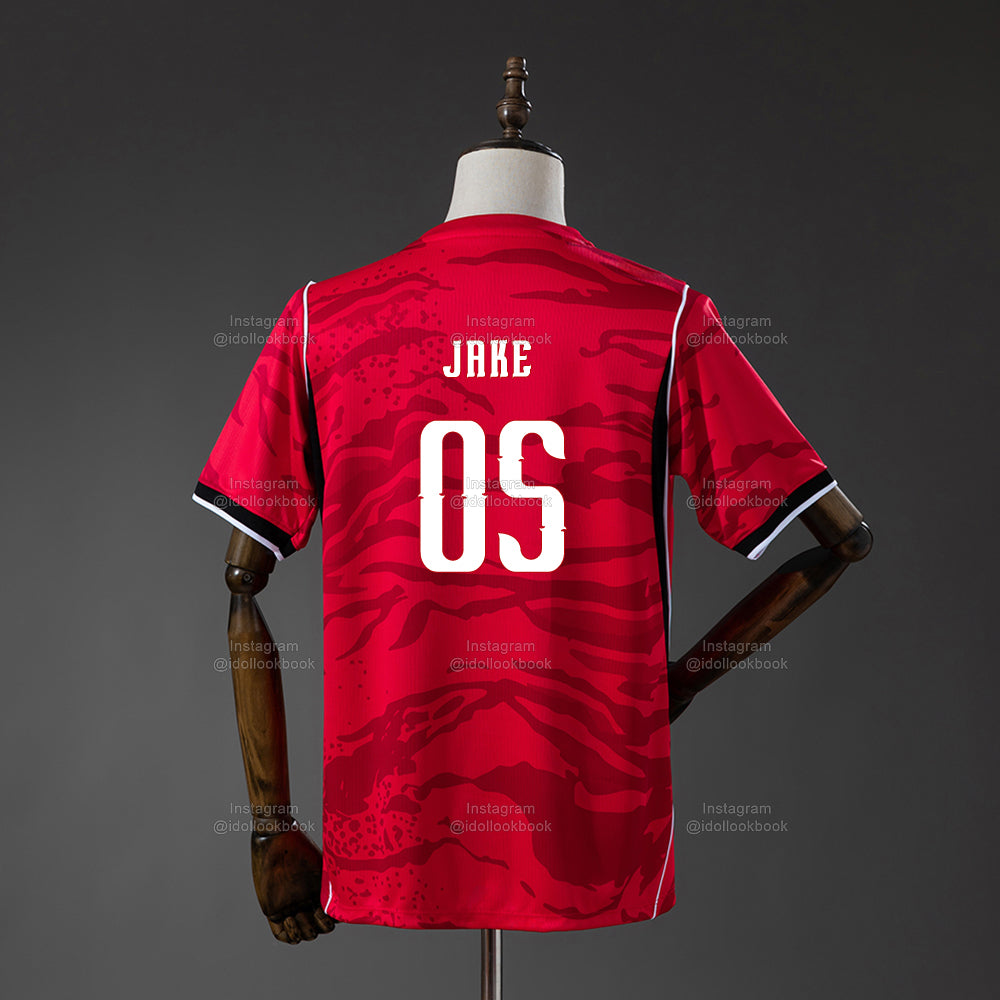Enhypen Korea Soccer Jersey // Red
