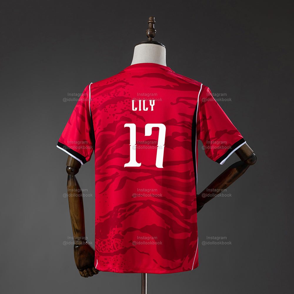 NMIXX Korea Soccer Jersey // Red