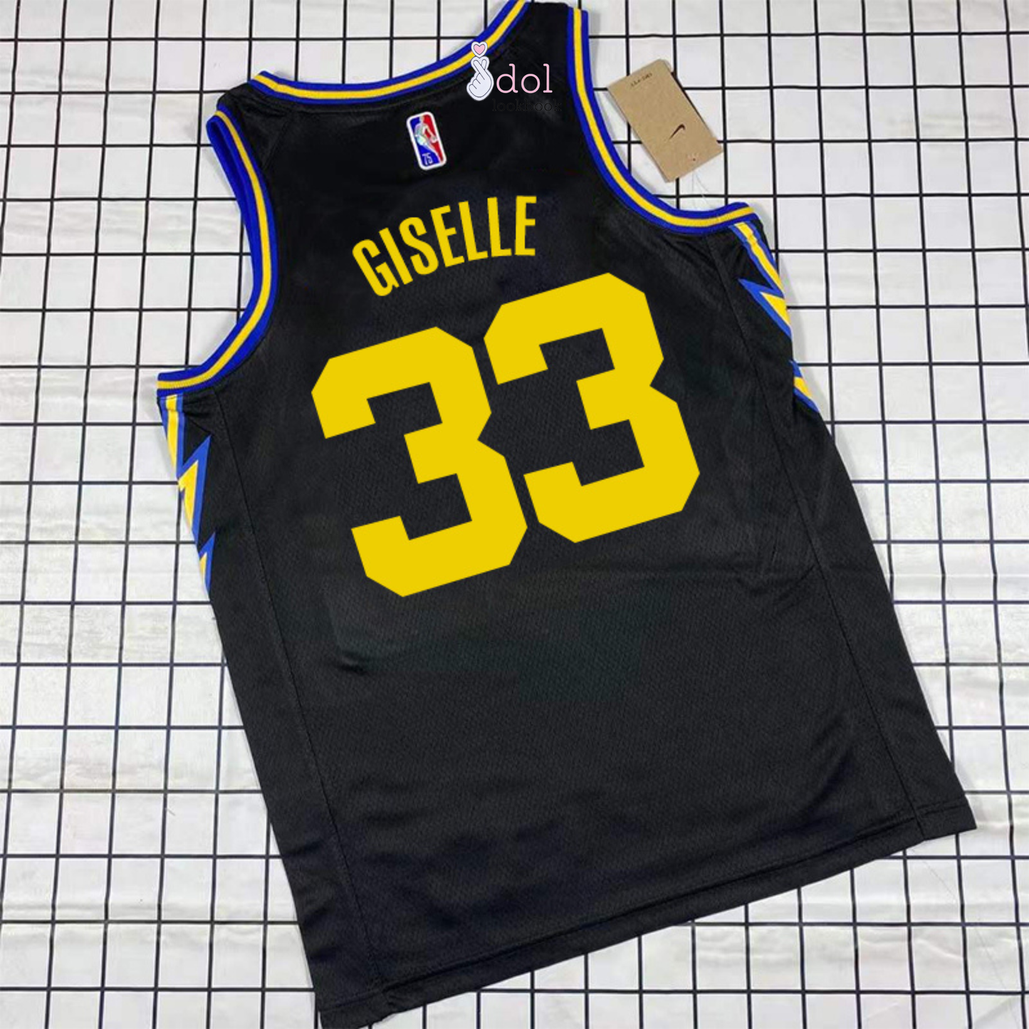 Aespa Basketball Jersey // Black and Yellow