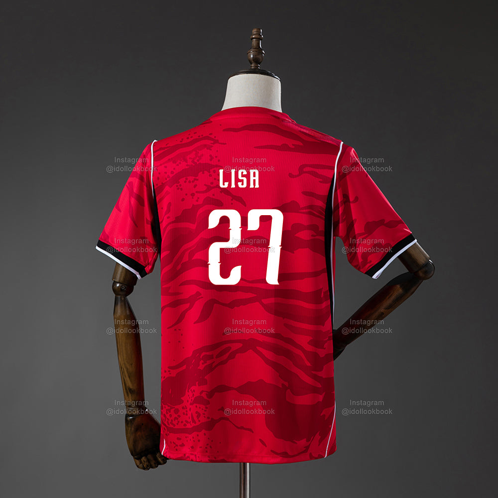 Blackpink Korea Soccer Jersey // Red
