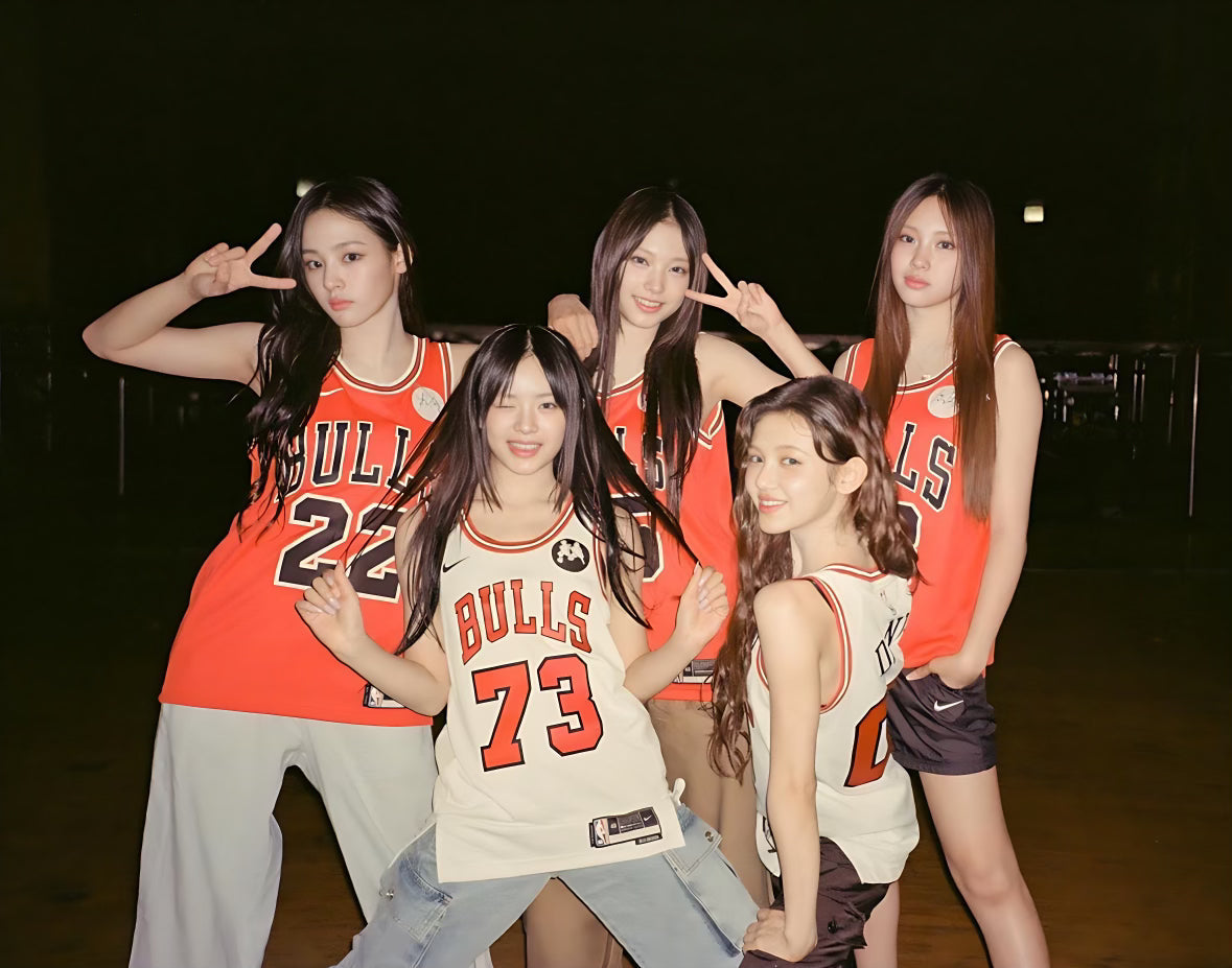 New Jeans Basketball Jersey // White and Red