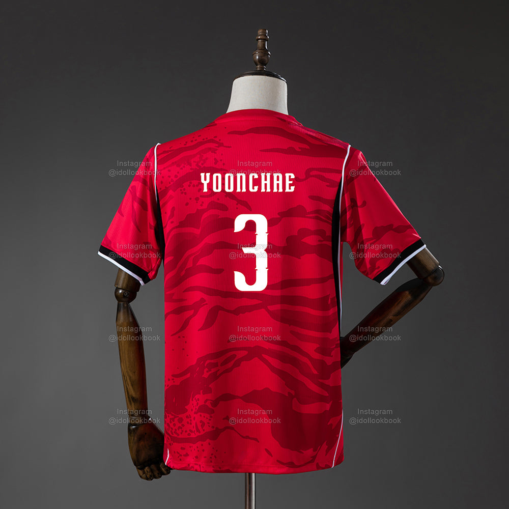 KATSEYE Korea Soccer Jersey // Red