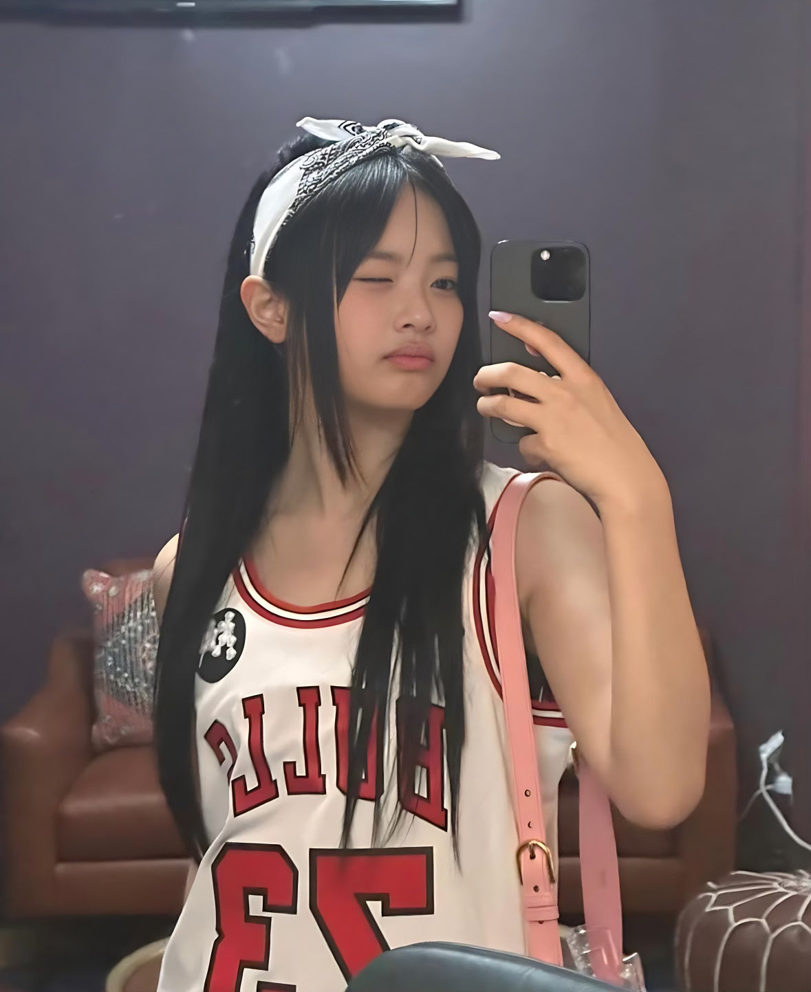 New Jeans Basketball Jersey // Red and Black