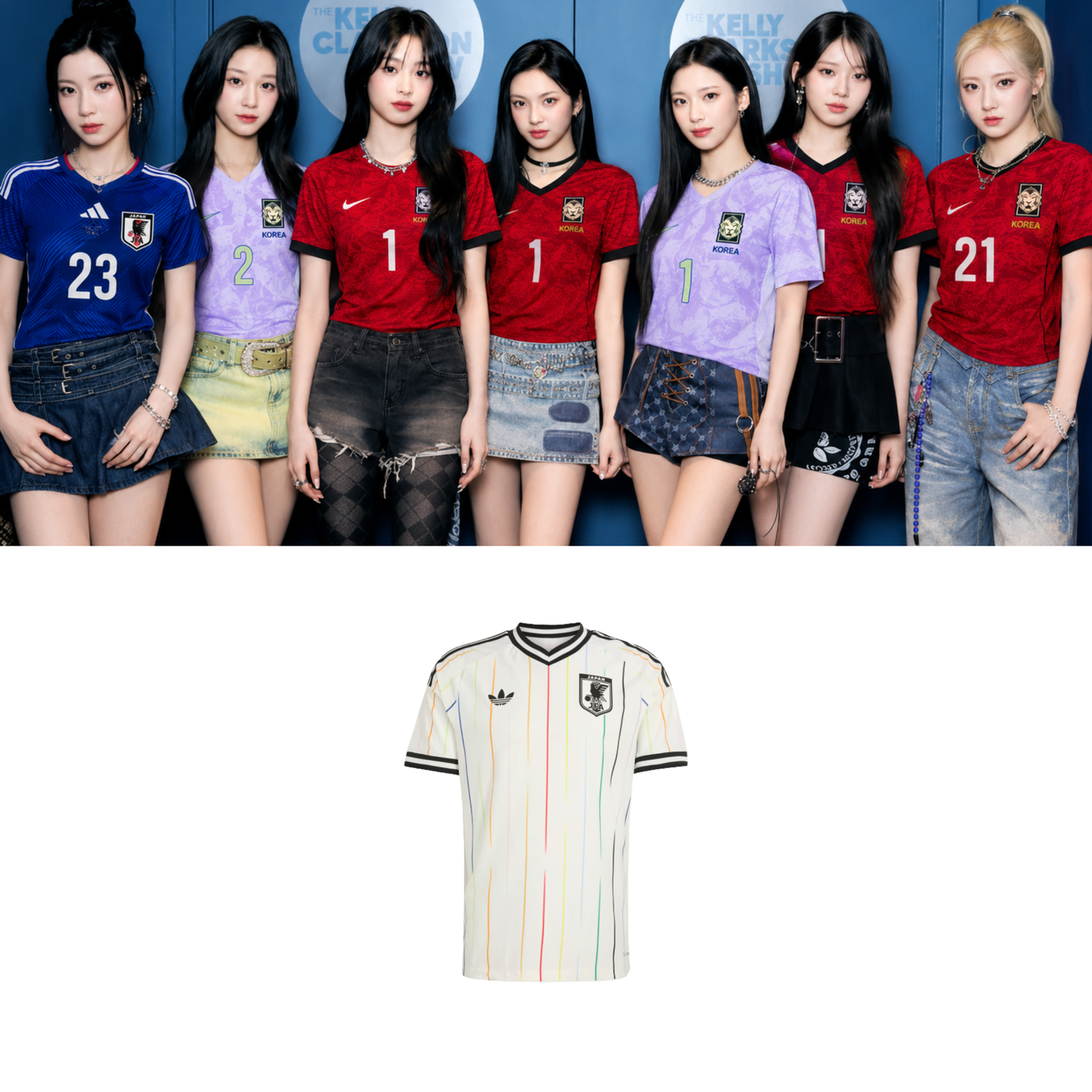 BABYMONSTER Japan Soccer Jersey // White