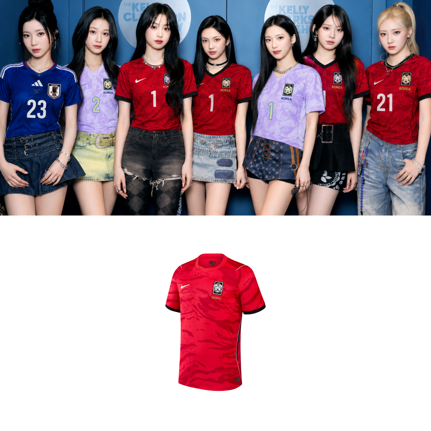 BABYMONSTER Korea Soccer Jersey // Red