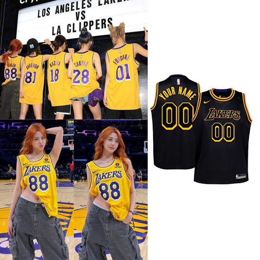 Le Sserafim Basketball Jersey // Black and Gold