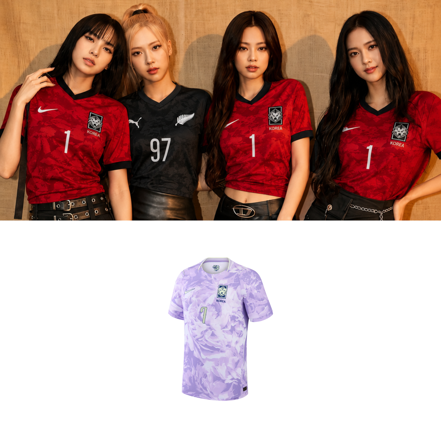 Blackpink Korea Soccer Jersey // Purple