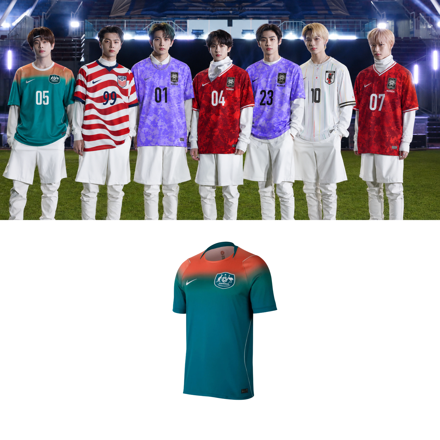 Enhypen Australia Soccer Jersey // Green