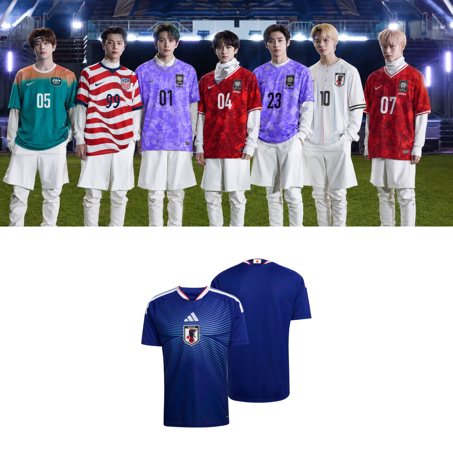 Enhypen Japan Soccer Jersey // Blue