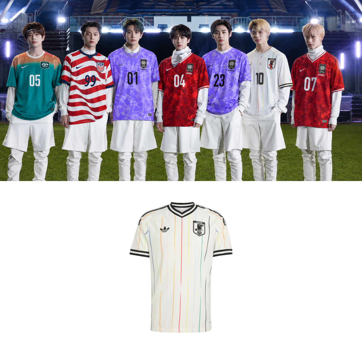 Enhypen Japan Soccer Jersey // White