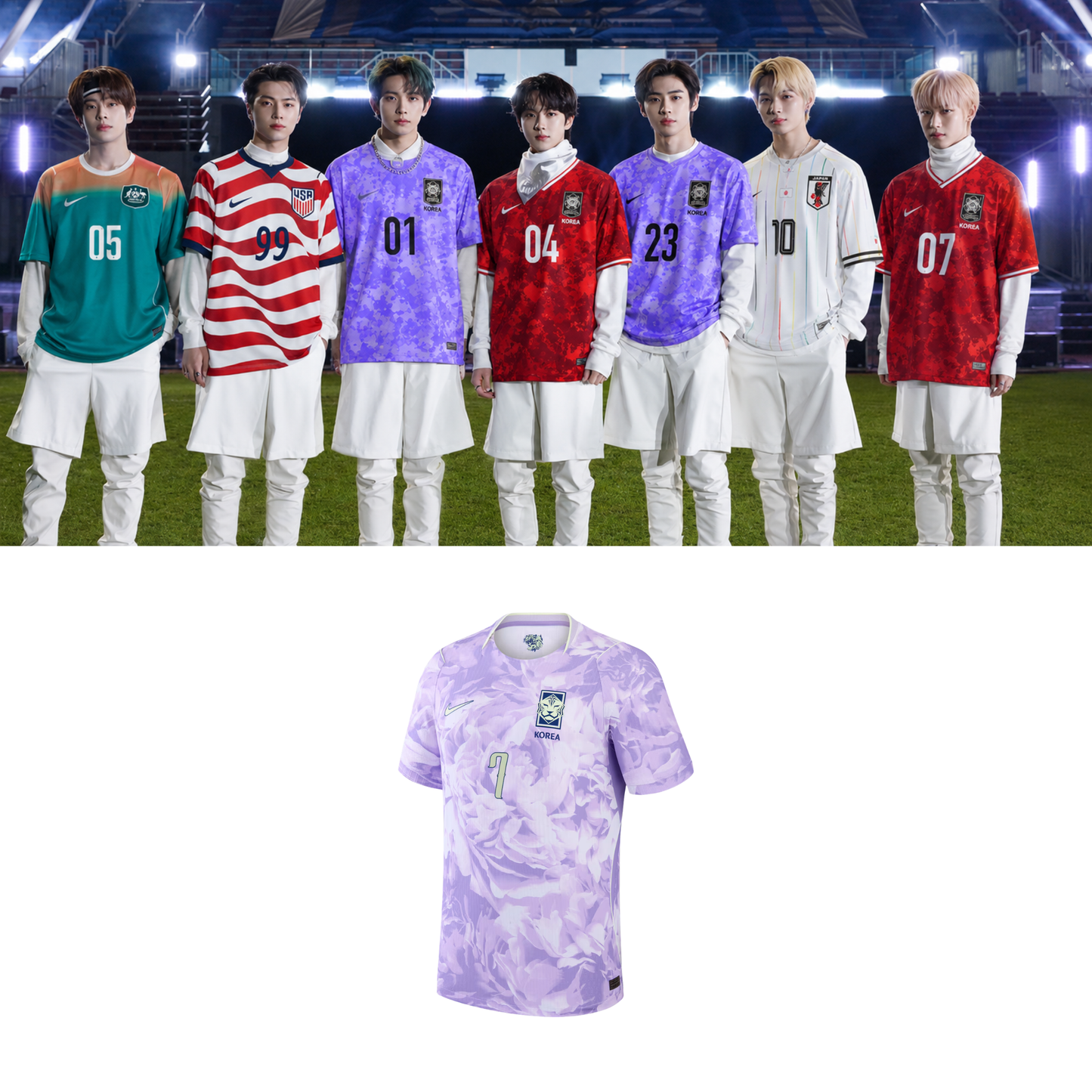 Enhypen Korea Soccer Jersey // Purple