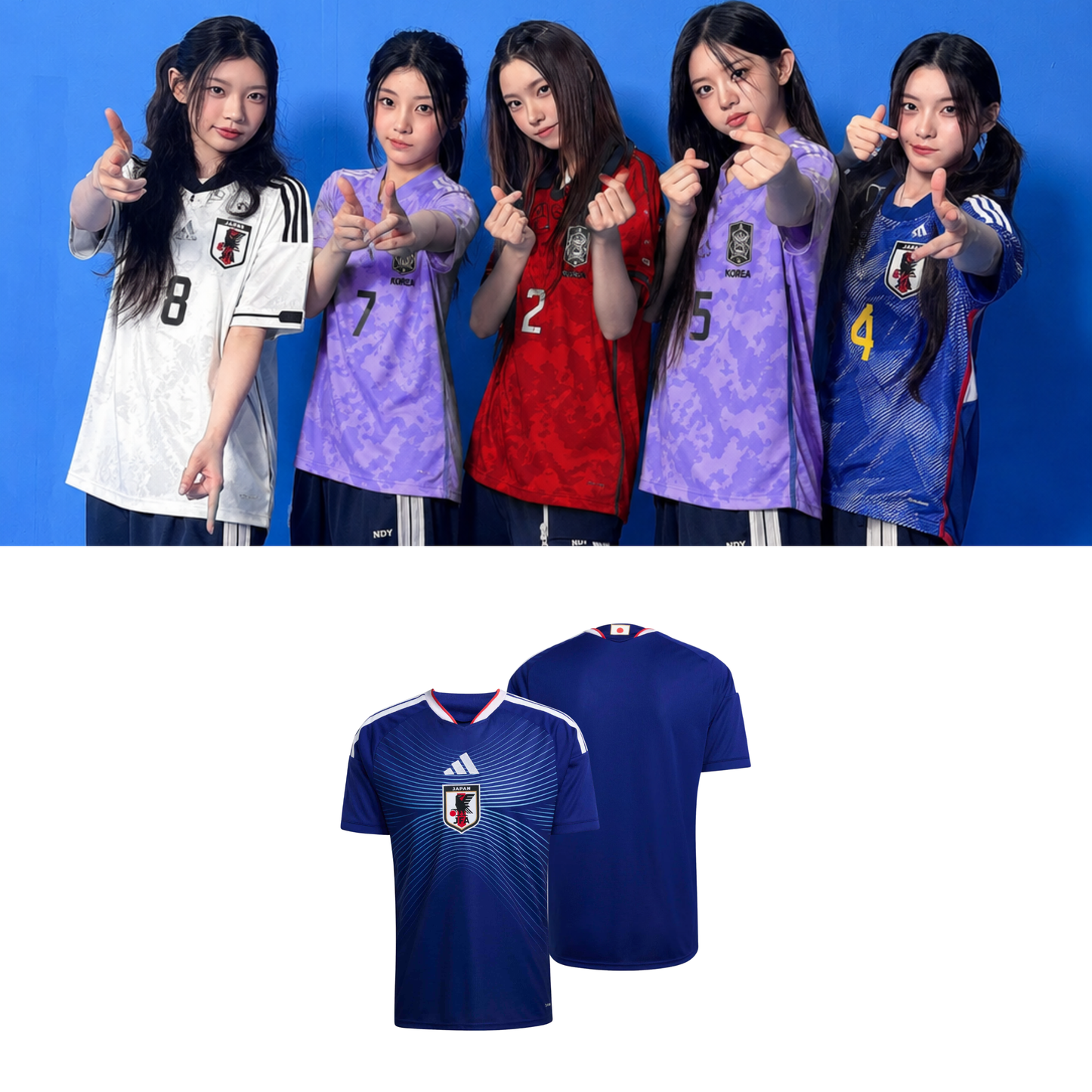 ILLIT Japan Soccer Jersey // Blue