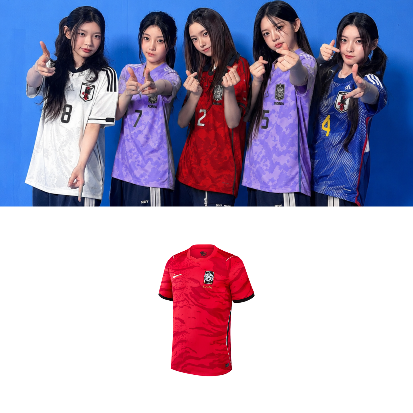 ILLIT Korea Soccer Jersey // Red