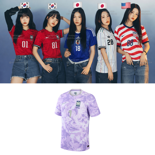 Le Sserafim Korea Soccer Jersey // Purple