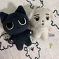 Aespa Winter White Dog Black Cat Plushie Keychain