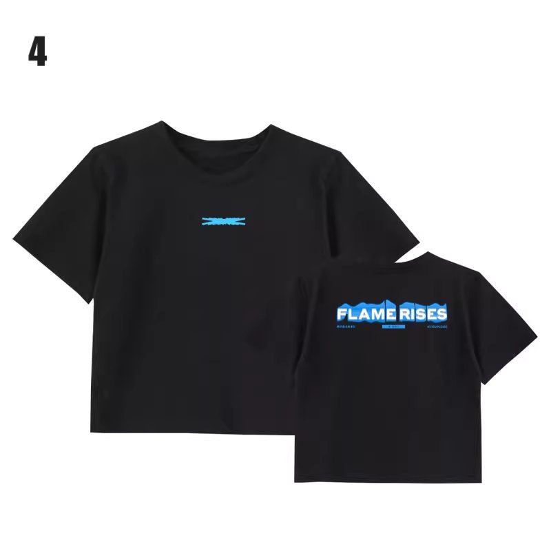 Le Sserafim Flame Rises Concert Cropped T-Shirt