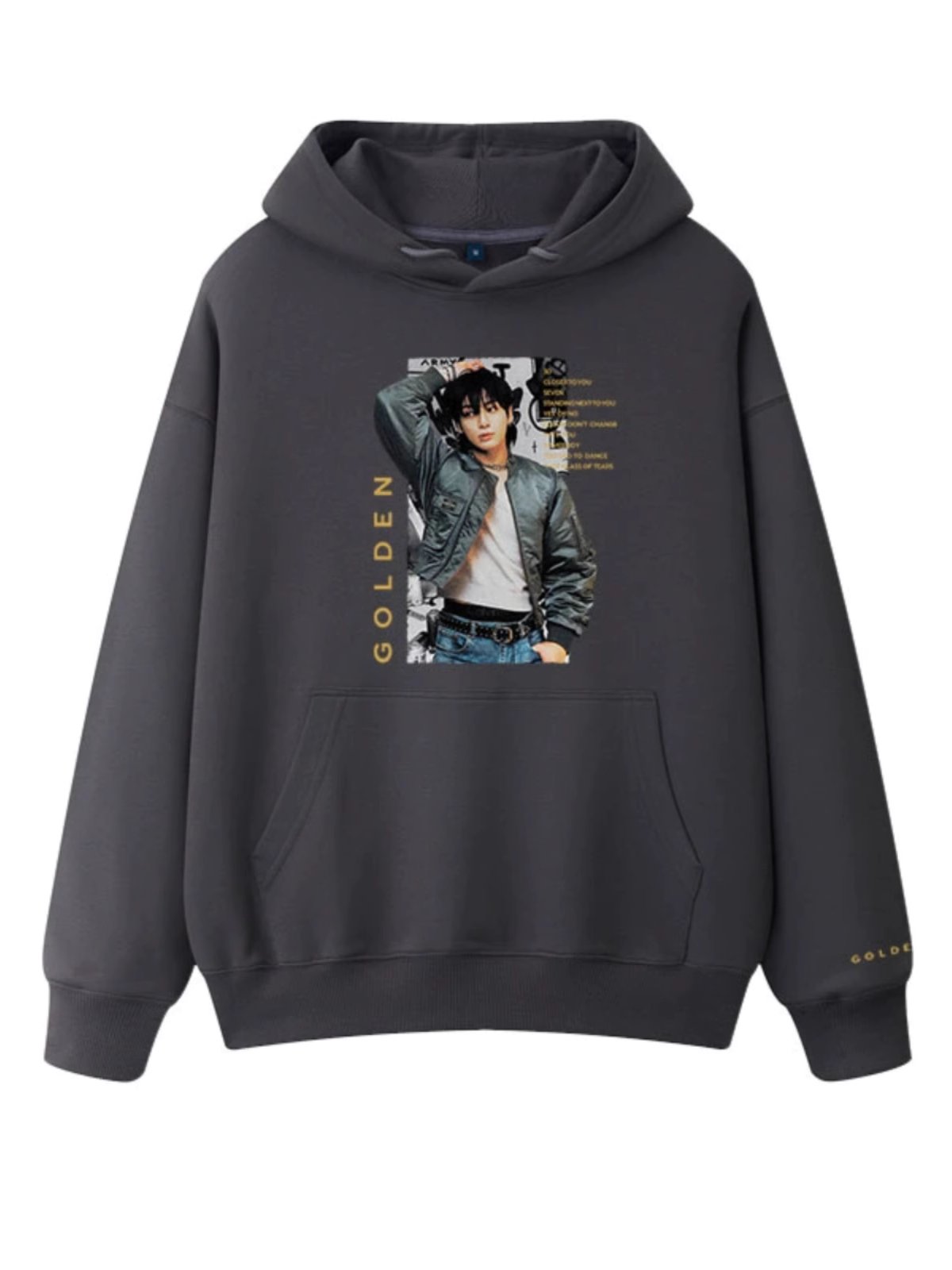 BTS Jungkook Golden Graphic Hoodie