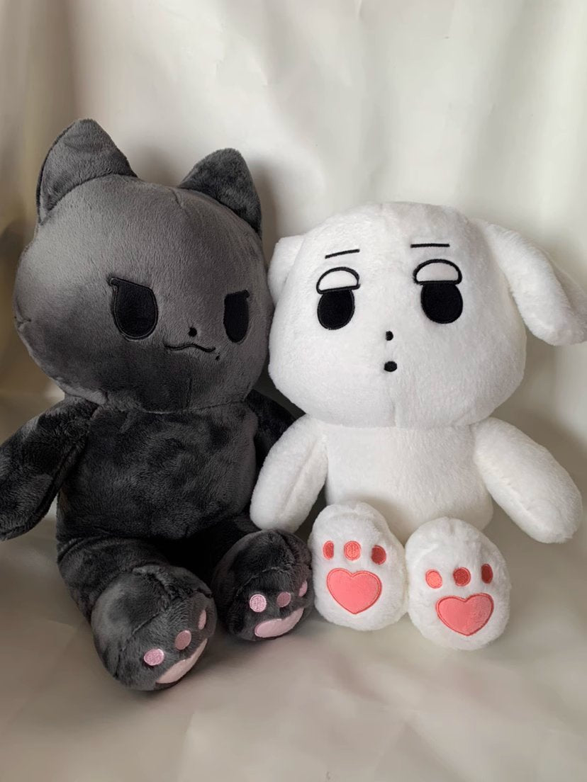 Aespa Winter Jumbo White Dog Black Cat Plushie