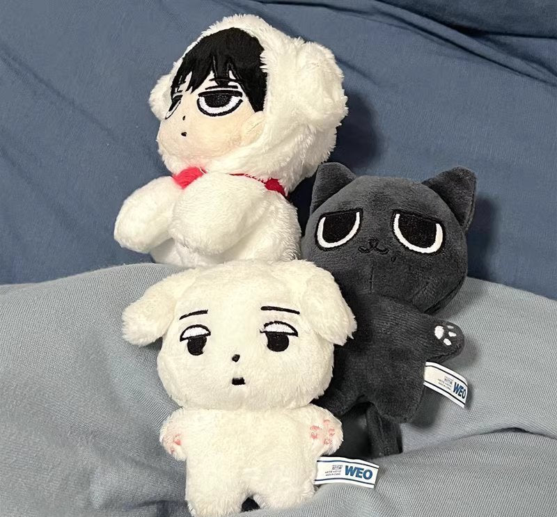 Aespa Winter White Dog Black Cat Plushie Keychain