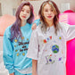 Twice Earth Space V Drawing T-Shirt
