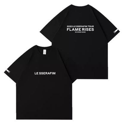 Le Sserafim Flame Rises Hong Kong Tour Cropped T-Shirt