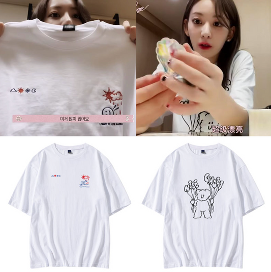 Le Sserafim Nice Ghost Teddy Stickman T-Shirt