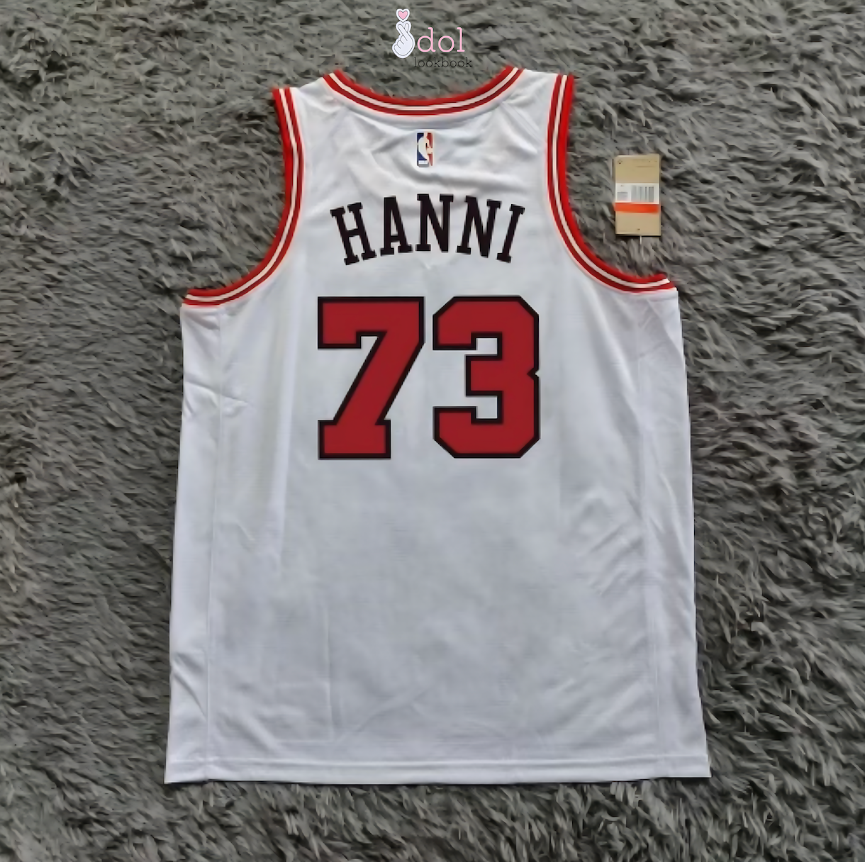 New Jeans Basketball Jersey // White and Red