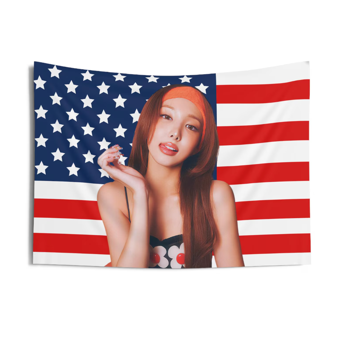 Twice Nayeon American Flag Tapestry