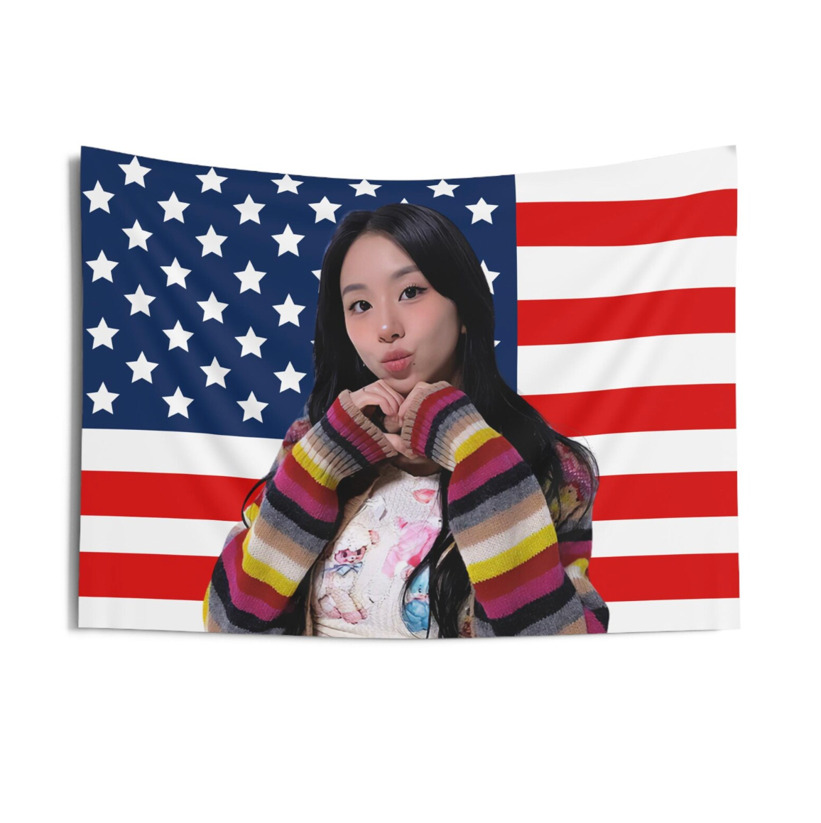 Twice Chaeyoung American Flag Tapestry