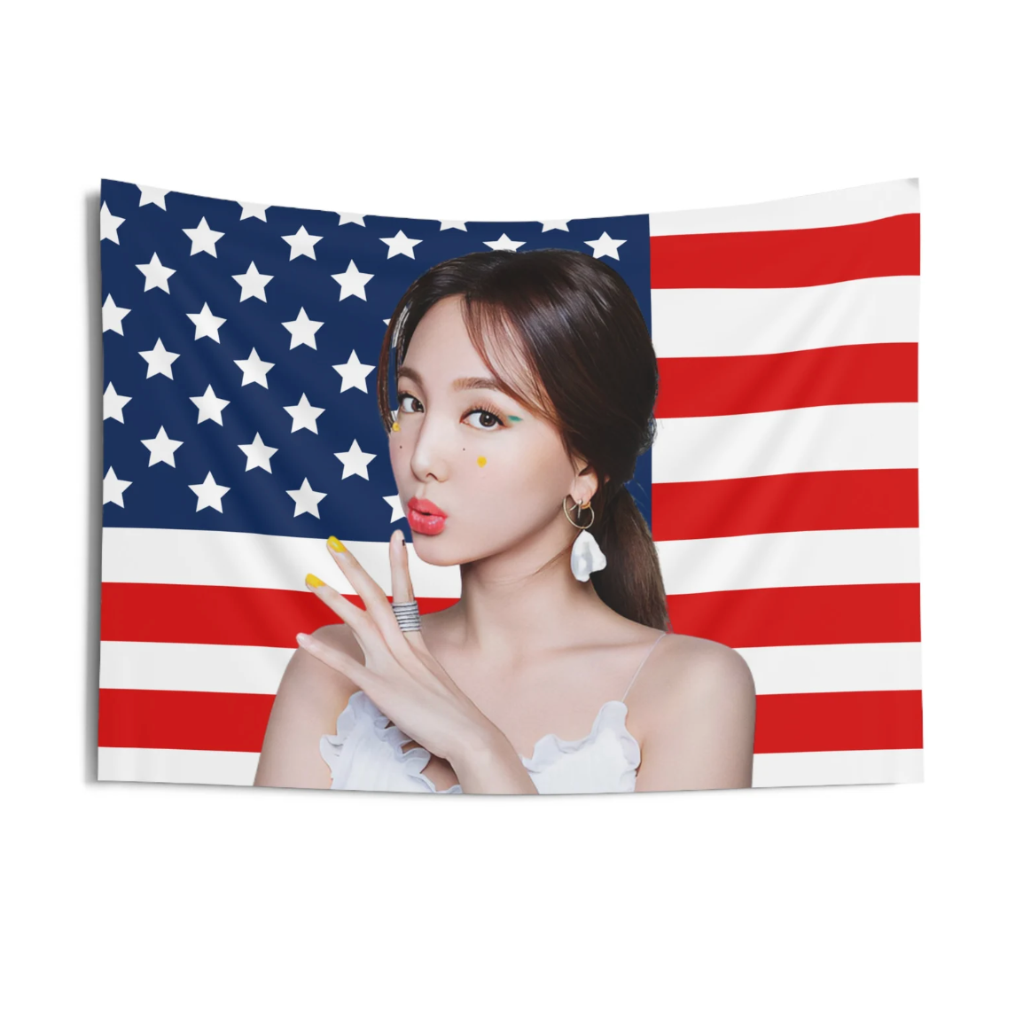 Twice Nayeon American Flag Tapestry