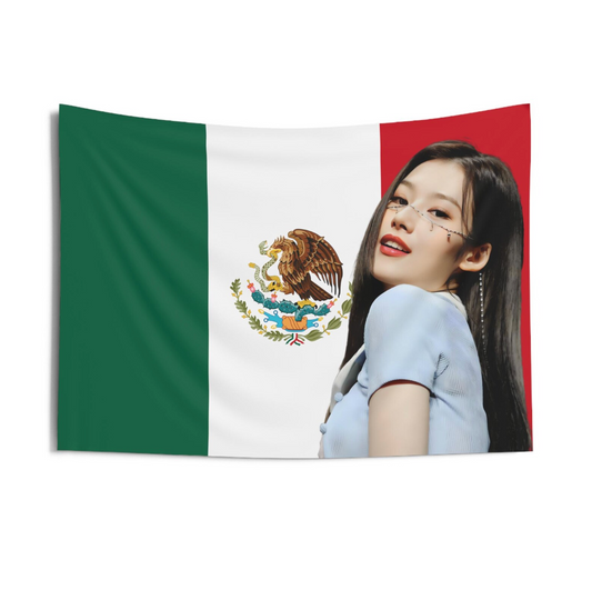 Twice Sana Mexico Flag Tapestry