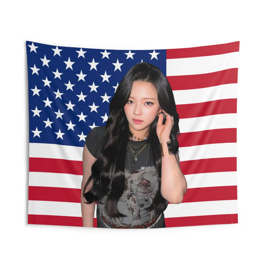 Twice Jeongyeon American Flag Tapestry