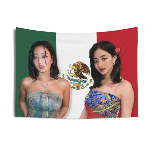 Twice Jihyo Mexico Flag Tapestry