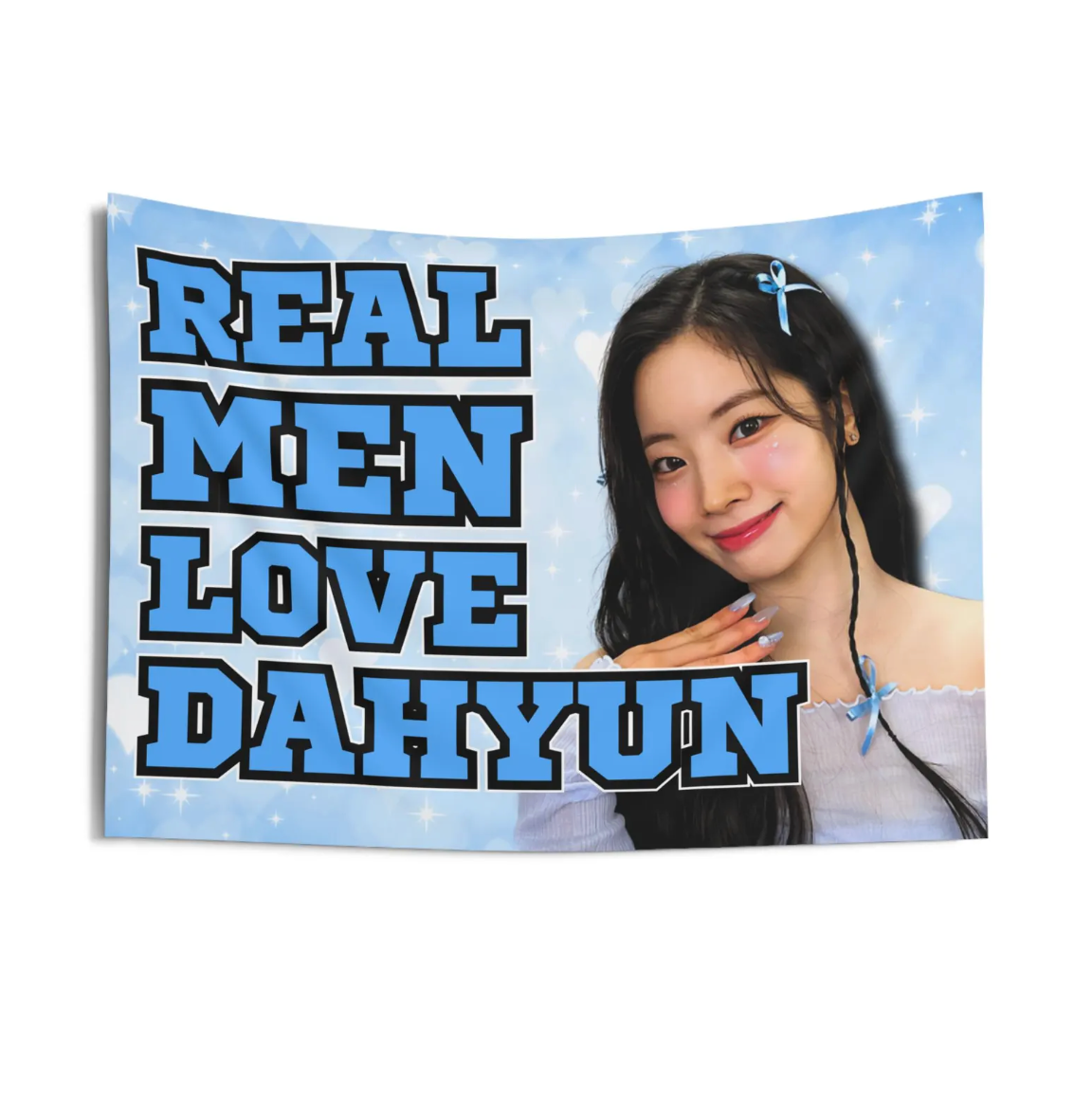 Twice Real Men Love Dahyun Flag Tapestry