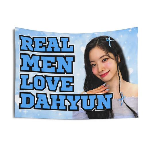 Twice Real Men Love Dahyun Flag Tapestry