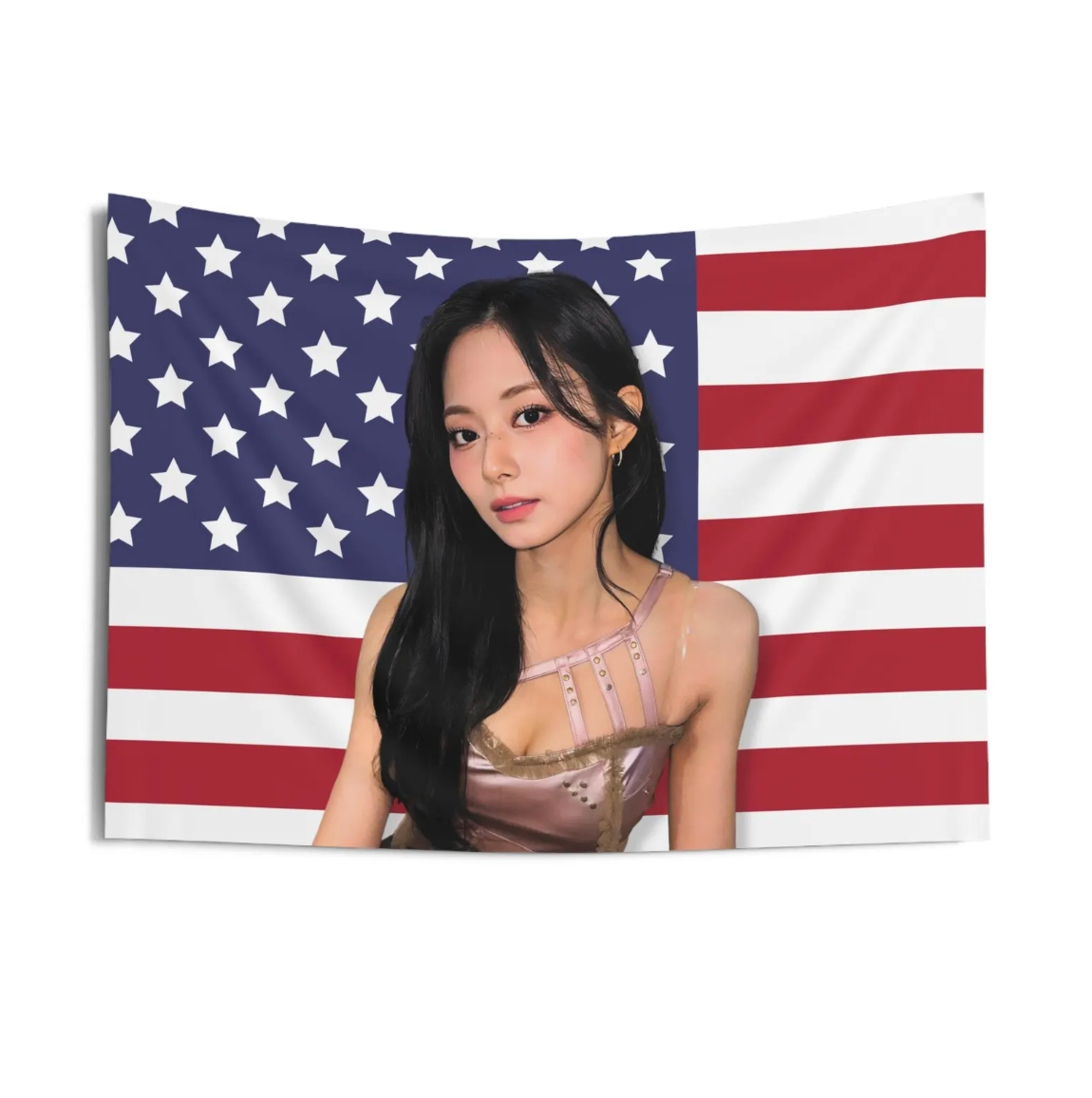 Twice Tzuyu American Flag Tapestry