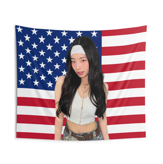 Twice Dahyun American Flag Tapestry