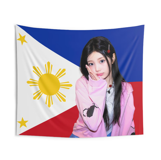 ILLIT Wonhee Philippines Flag Tapestry