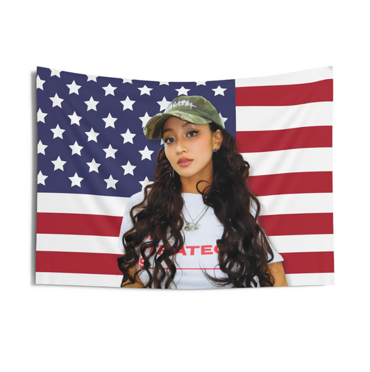 Twice Jihyo American Flag Tapestry