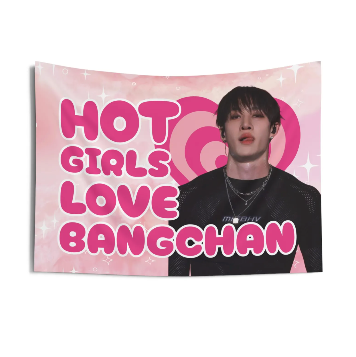 Stray Kids Hot Girls Love Bangchan Flag Tapestry