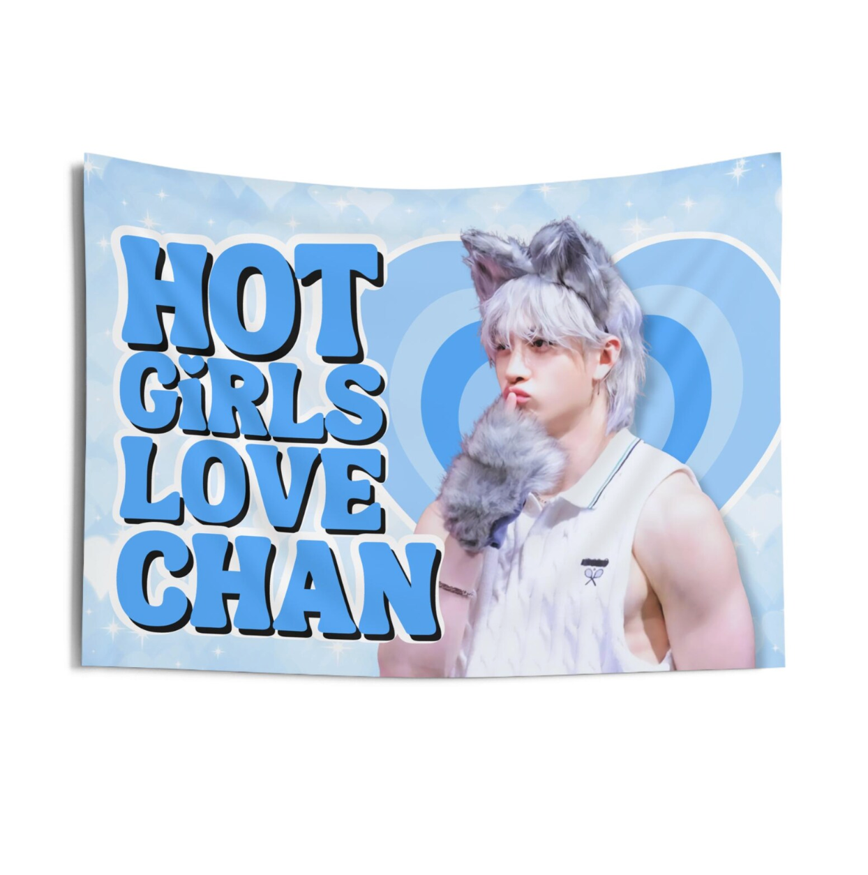 Stray Kids Hot Girls Love Bangchan Flag Tapestry