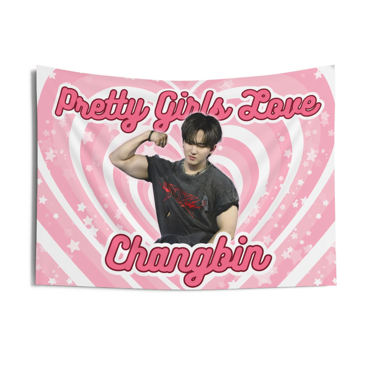 Stray Kids Pretty Girls Love Changbin Flag Tapestry