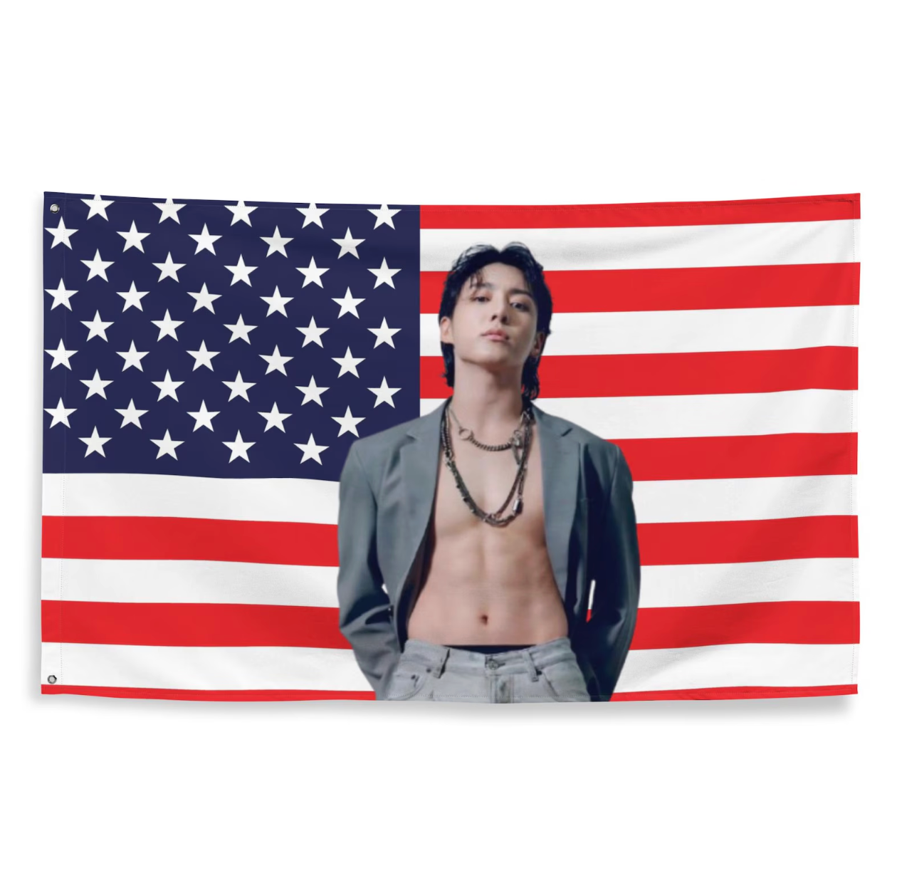 Jungkook American Flag Tapestry