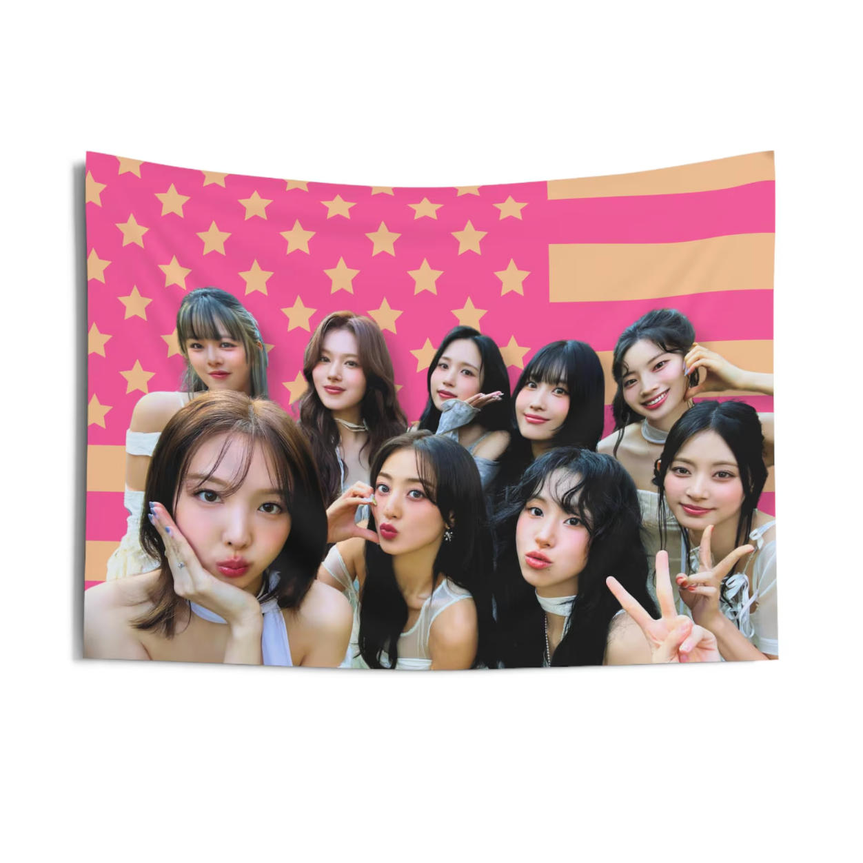 Twice American Flag Tapestry