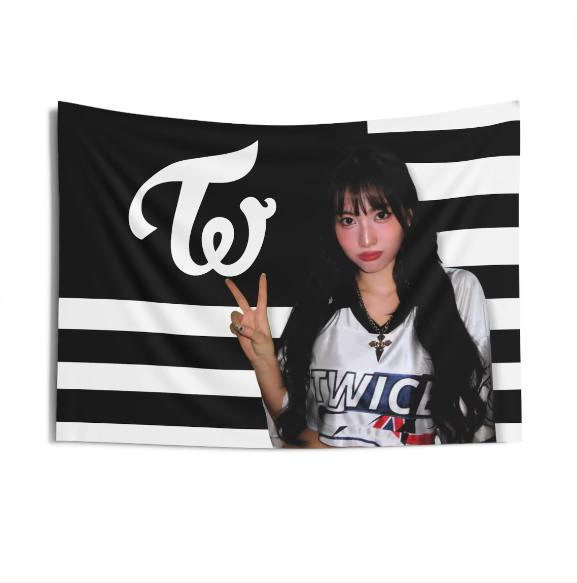 Twice Momo American Flag Tapestry